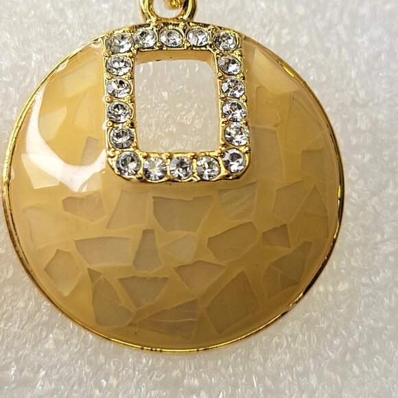 Yellow Short Drop Earrings - Picture 3 of 8